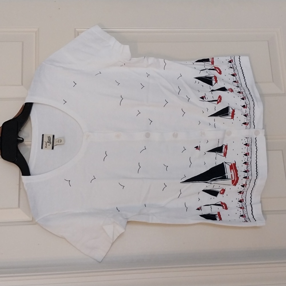 bundle of short sleeved button cardigan size L & tee shirt, see pictures